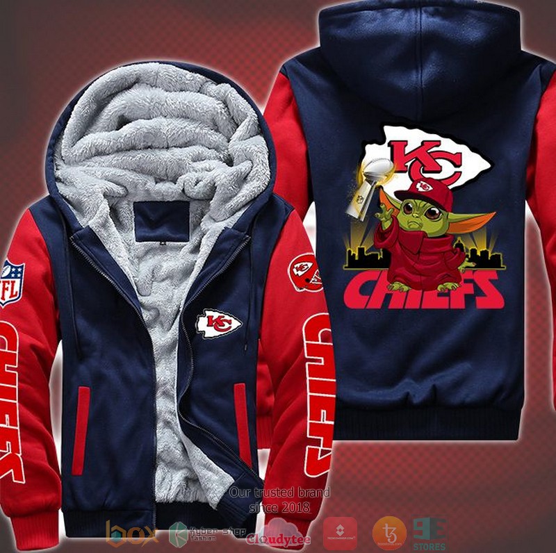 Nfl Kansas City Chiefs Baby Yoda Liv 3D Fleece Hoodie Nfl Kansas City Chiefs Baby Yoda Liv 3D Fleece Hoodie