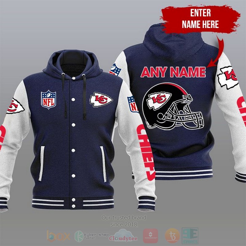 Nfl Kansas City Chiefs Custom Name Varsity Hoodie Jacket Nfl Kansas City Chiefs Custom Name Varsity Hoodie Jacket