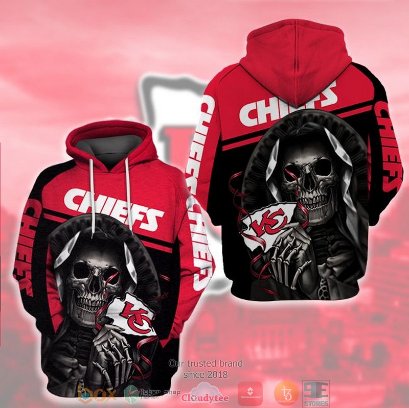 Nfl Kansas City Chiefs Grim Reaper 3D Hoodie Nfl Kansas City Chiefs Grim Reaper 3D Hoodie