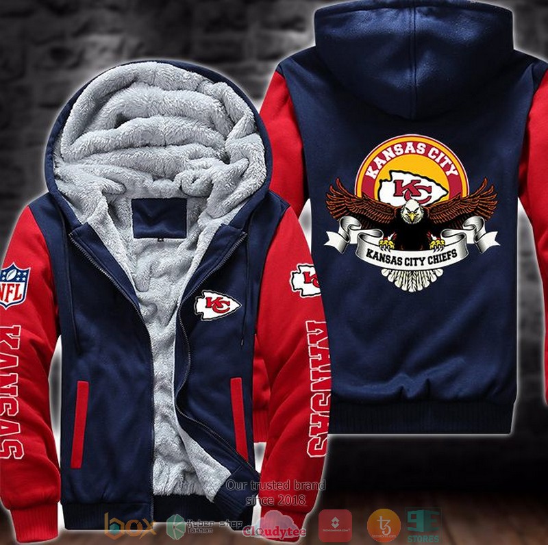 Nfl Kansas City Chiefs Logo Eagle 3D Fleece Hoodie Nfl Kansas City Chiefs Logo Eagle 3D Fleece Hoodie