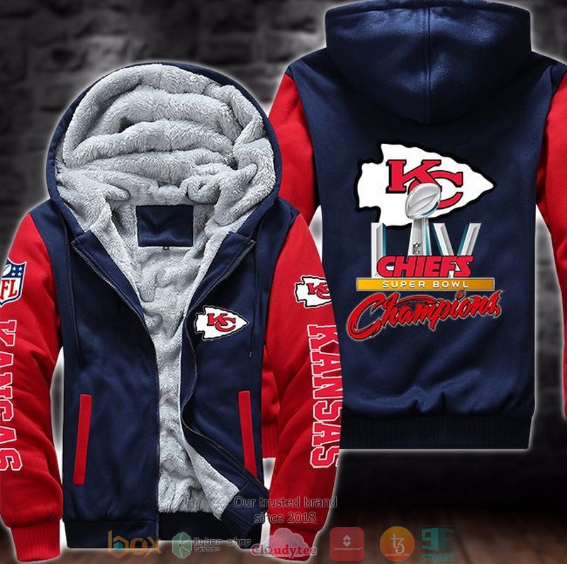 Nfl Kansas City Chiefs Logo Super Bowl Liv Champions 3D Fleece Hoodie Nfl Kansas City Chiefs Logo Super Bowl Liv Champions 3D Fleece Hoodie