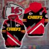 Nfl Kansas City Chiefs Red Black 3D Hoodie