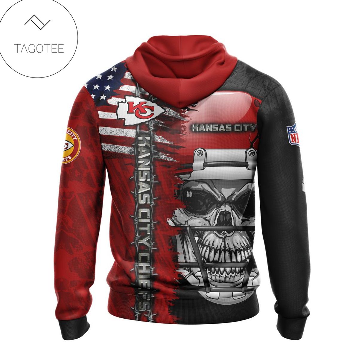 Nfl Kansas City Chiefs Skull With Helmets 2022 Hoodie Nfl Kansas City Chiefs Skull With Helmets 2022 Hoodie