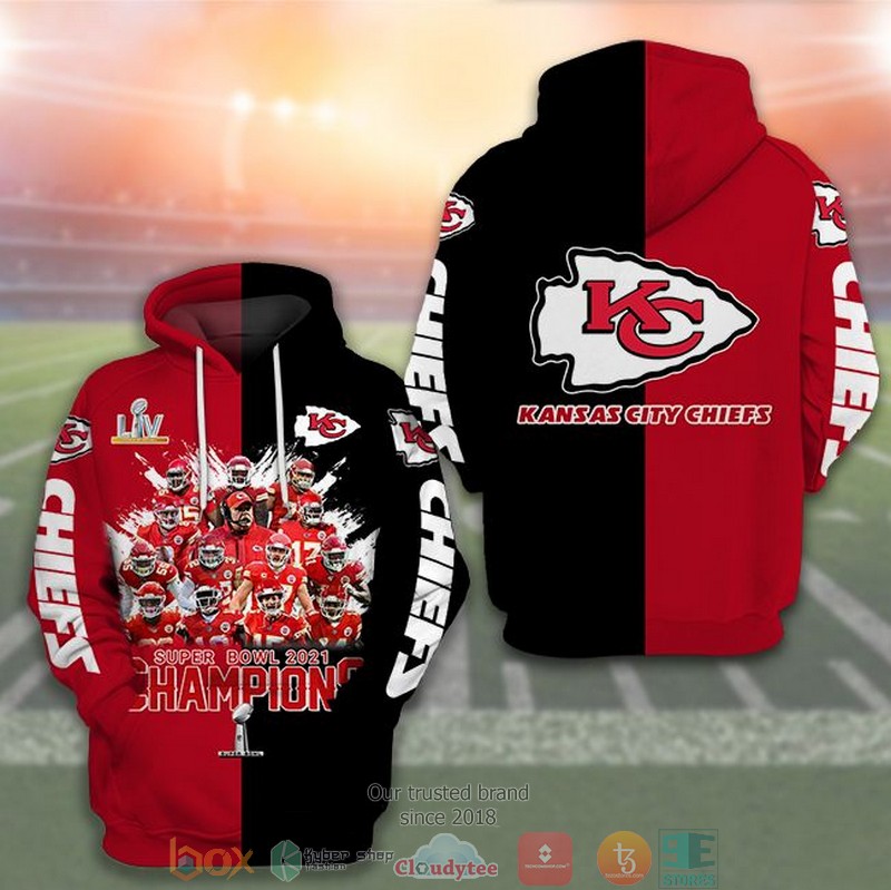 Nfl Kansas City Chiefs Super Bowl Champions 2021 Members Red 3D Hoodie Nfl Kansas City Chiefs Super Bowl Champions 2021 Members Red 3D Hoodie