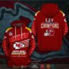 Nfl Kansas City Chiefs Super Bowl Liv Champions 3D Hoodie