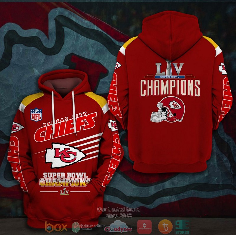 Nfl Kansas City Chiefs Super Bowl Liv Champions 3D Hoodie Nfl Kansas City Chiefs Super Bowl Liv Champions 3D Hoodie