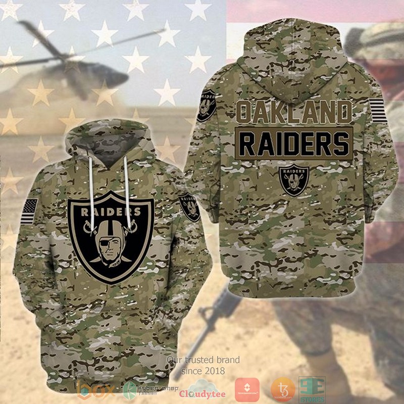 Nfl Las Vegas Raiders Camo Us Flag 3D Hoodie Nfl Las Vegas Raiders Camo Us Flag 3D Hoodie