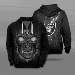 Nfl Las Vegas Raiders Fire Skull Lava 3D Shirt