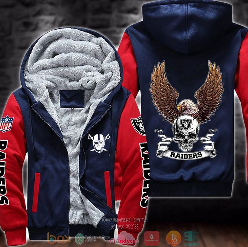 Nfl Las Vegas Raiders Skull Eagle Wings 3D Fleece Hoodie Jacket Nfl Las Vegas Raiders Skull Eagle Wings 3D Fleece Hoodie Jacket