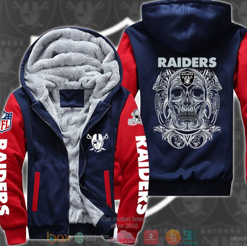 Nfl Las Vegas Raiders Skull Face 3D Fleece Hoodie Jacket Nfl Las Vegas Raiders Skull Face 3D Fleece Hoodie Jacket