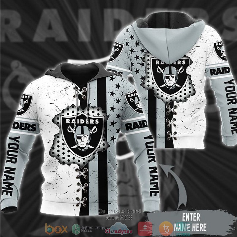 Nfl Las Vegas Raiders Smoke White 3D Hoodie Nfl Las Vegas Raiders Smoke White 3D Hoodie