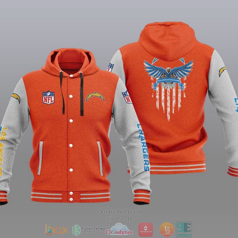 Nfl Los Angeles Chargers Eagle American Flag Baseball Jacket Hoodie Nfl Los Angeles Chargers Eagle American Flag Baseball Jacket Hoodie