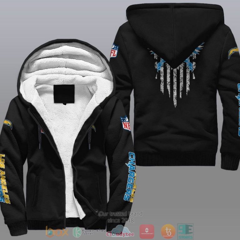 Nfl-Los-Angeles-Chargers-Eagle-American-Flag-Fleece-Hoodie-1