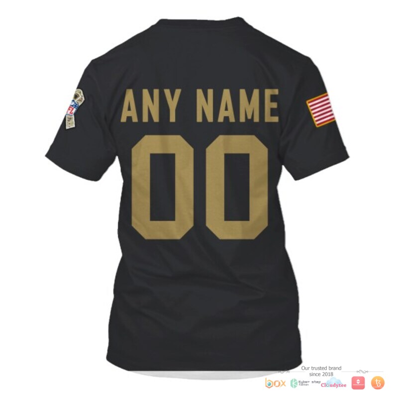 Nfl Los Angeles Rams Black Salute To Service Custom 3D Shirt Nfl Los Angeles Rams Black Salute To Service Custom 3D Shirt