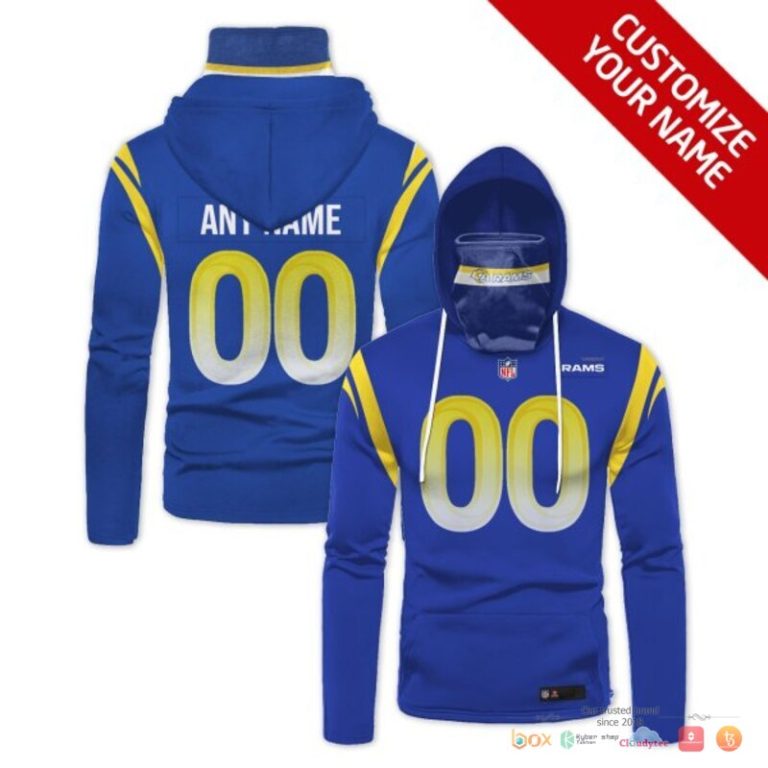 Nfl-Los-Angeles-Rams-Blue-Custom-3D-Hoodie-Mask-1