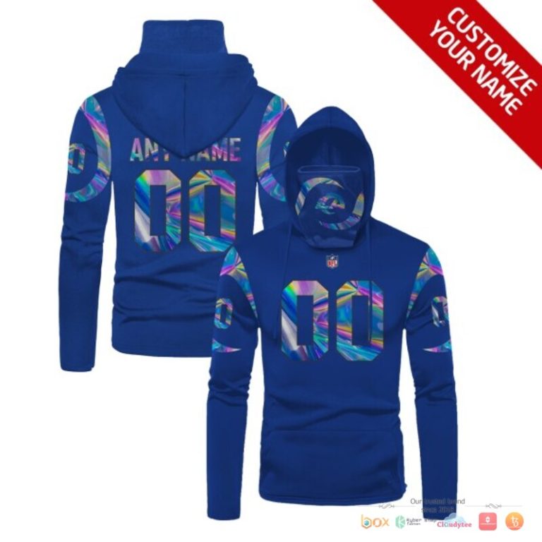 Nfl-Los-Angeles-Rams-Blue-Hologram-3D-Hoodie-Mask-1