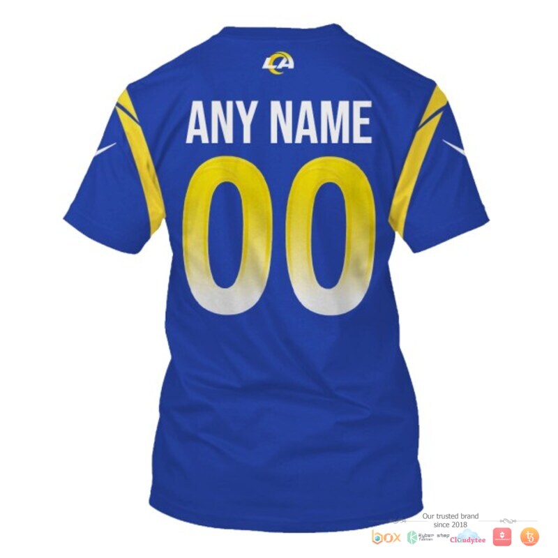 Nfl Los Angeles Rams Blue Nike Custom 3D Shirt Nfl Los Angeles Rams Blue Nike Custom 3D Shirt