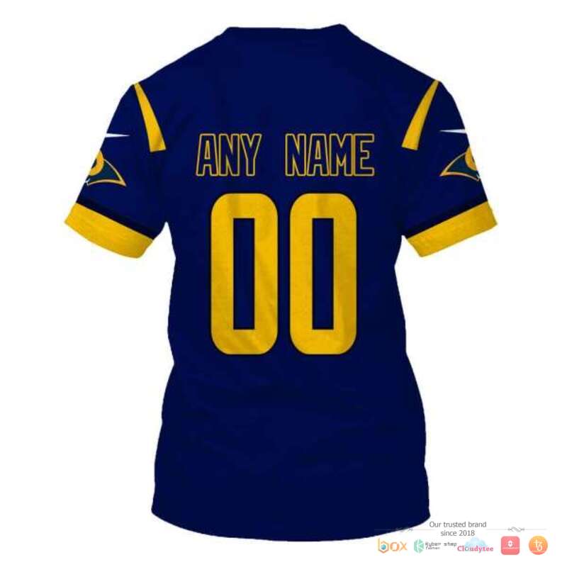 Nfl Los Angeles Rams Blue Yellow Custom 3D Shirt Nfl Los Angeles Rams Blue Yellow Custom 3D Shirt