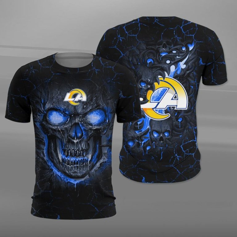 Nfl-Los-Angeles-Rams-Fire-Skull-Lava-3D-Shirt-Hoodie-2