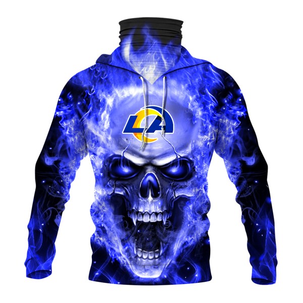 Nfl-Los-Angeles-Rams-Flameskull-3D-Hoodie-Mask-2