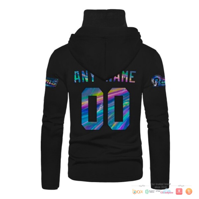 Nfl Los Angeles Rams Logo Black Hologram 3D Hoodie Mask Nfl Los Angeles Rams Logo Black Hologram 3D Hoodie Mask