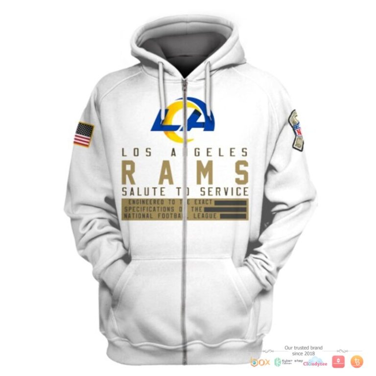 Nfl-Los-Angeles-Rams-White-Salute-To-Service-Custom-3D-Shirt-Hoodie-3
