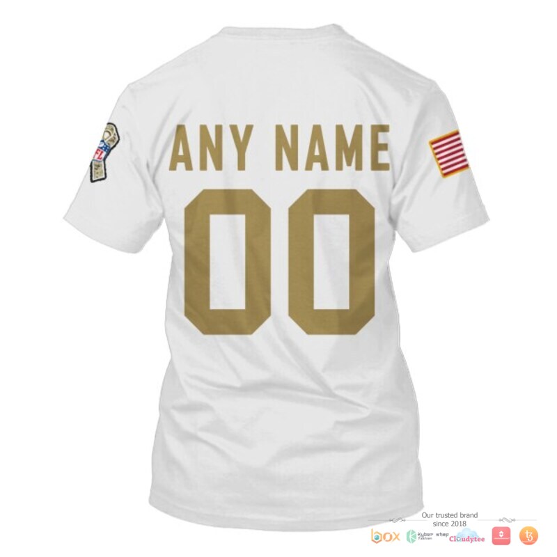 Nfl Los Angeles Rams White Salute To Service Custom 3D Shirt Nfl Los Angeles Rams White Salute To Service Custom 3D Shirt