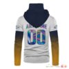 Nfl Los Angeles Rams White Yellow Hologram 3D Hoodie Mask