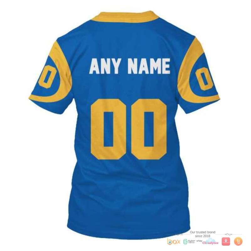 Nfl Los Angeles Rams Yellow Blue Custom 3D Shirt Nfl Los Angeles Rams Yellow Blue Custom 3D Shirt