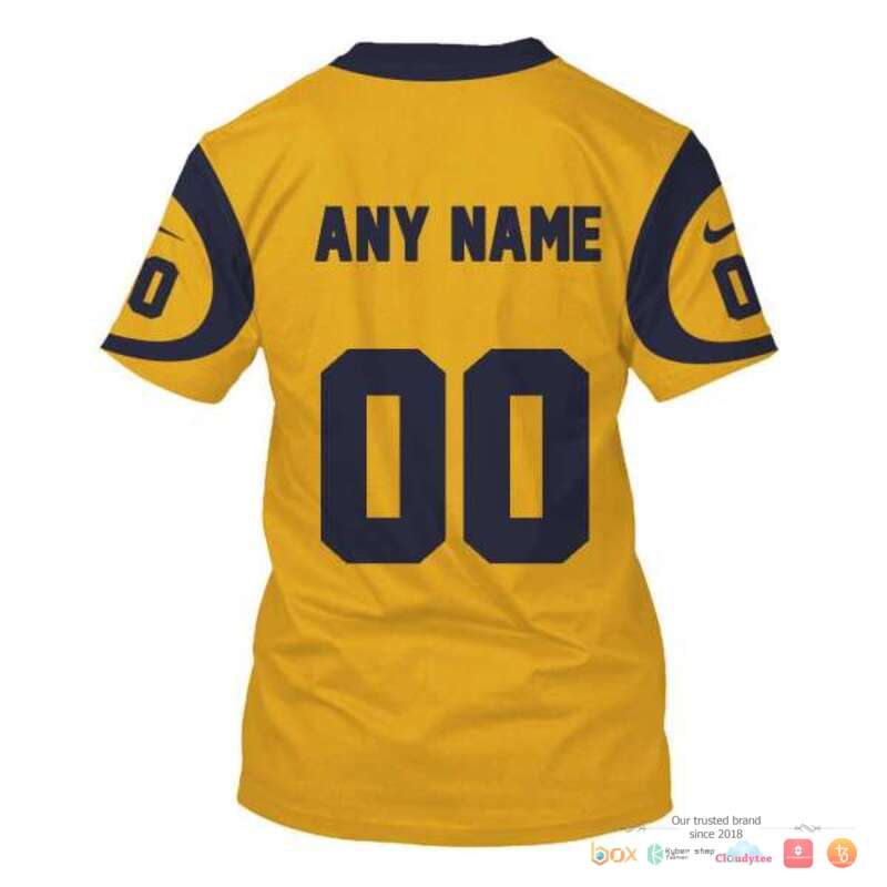 Nfl Los Angeles Rams Yellow Custom 3D Shirt Nfl Los Angeles Rams Yellow Custom 3D Shirt