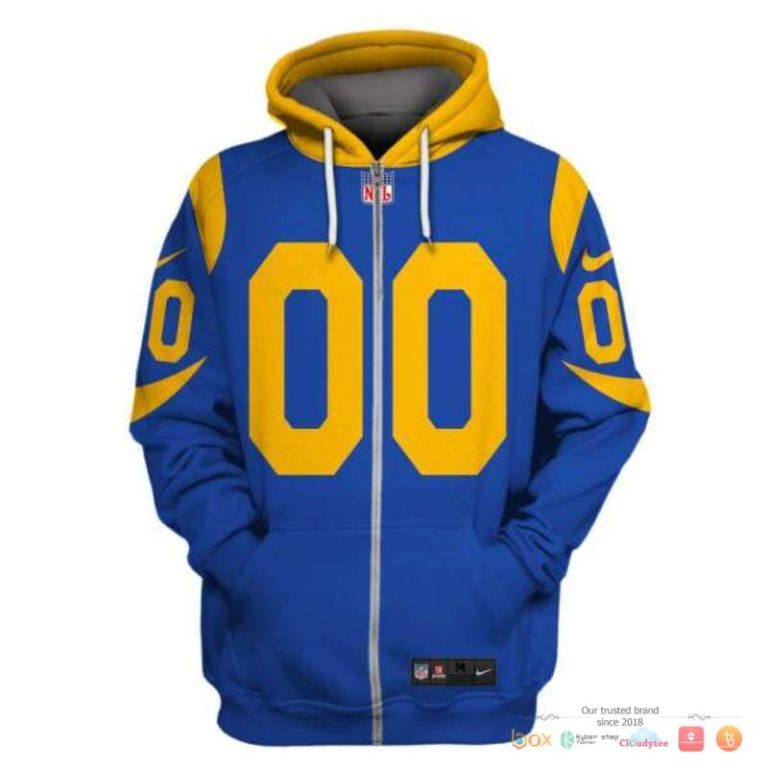 Nfl-Los-Angeles-Rams-Yellow-Nike-Custom-3D-Shirt-Hoodie-2