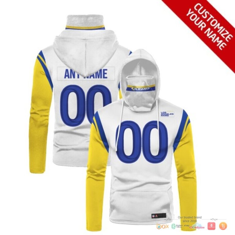 Nfl-Los-Angeles-Rams-Yellow-White-3D-Hoodie-Mask-1