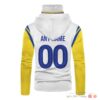 Nfl Los Angeles Rams Yellow White 3D Hoodie Mask