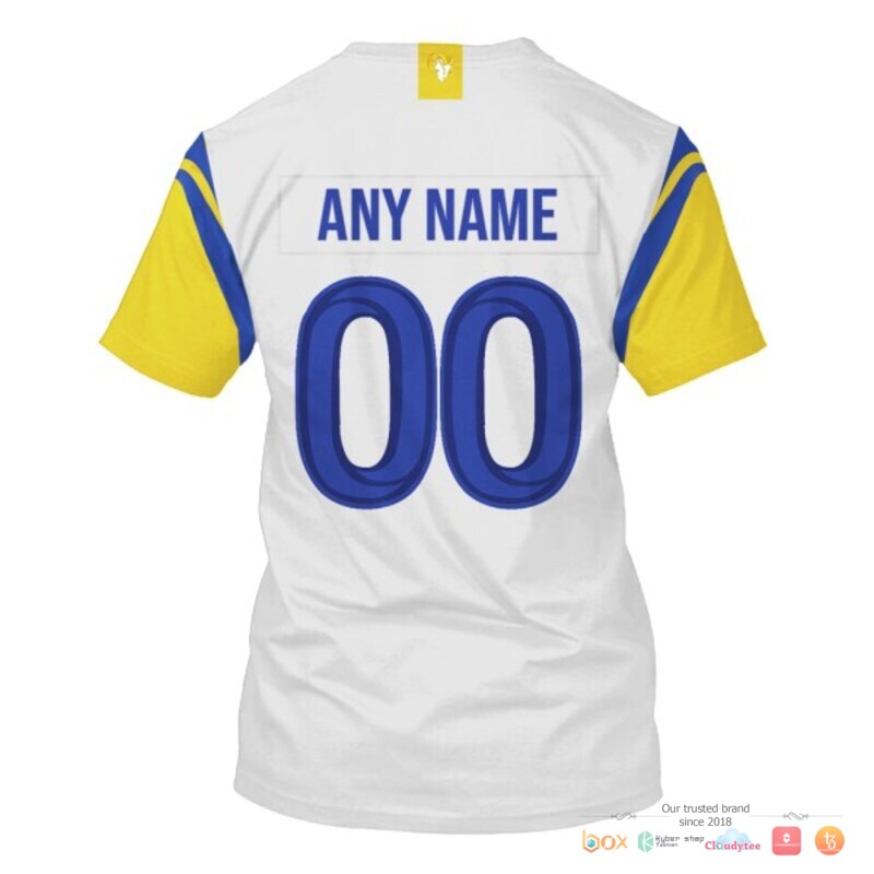 Nfl Los Angeles Rams Yellow White Custom 3D Shirt Nfl Los Angeles Rams Yellow White Custom 3D Shirt