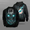 Nfl Miami Dolphins Fire Skull Lava 3D Shirt