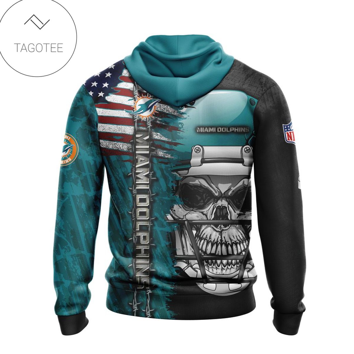 Nfl Miami Dolphins Skull With Helmets 2022 Hoodie Nfl Miami Dolphins Skull With Helmets 2022 Hoodie