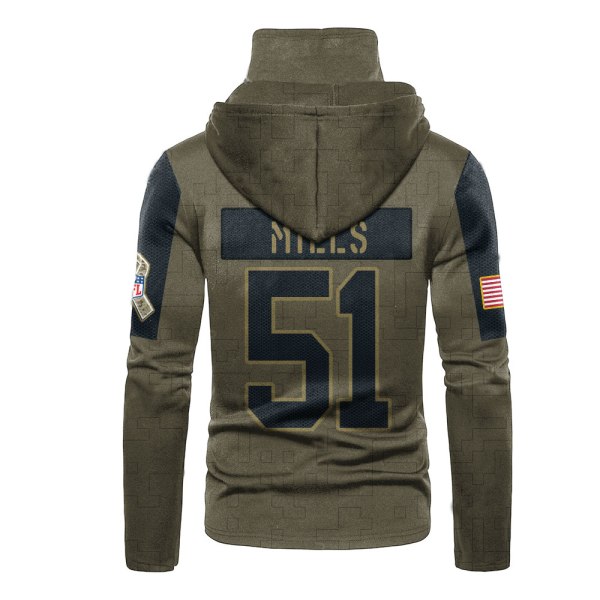 Nfl Mills 51 Carolina Panthers 3D Hoodie Mask Nfl Mills 51 Carolina Panthers 3D Hoodie Mask