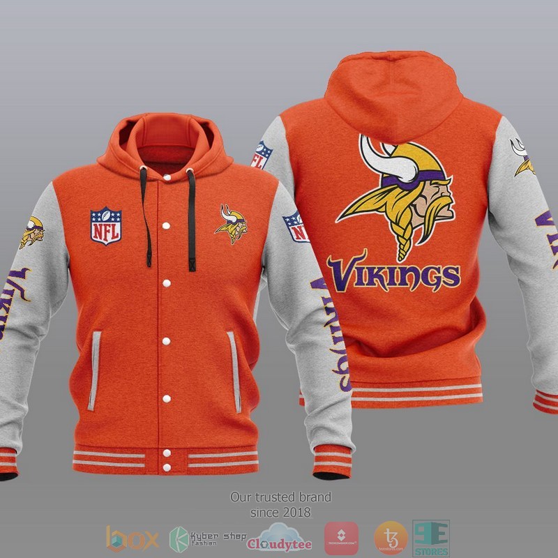 Nfl Minnesota Vikings Baseball Jacket Hoodie Nfl Minnesota Vikings Baseball Jacket Hoodie