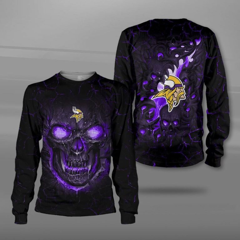 Nfl-Minnesota-Vikings-Fire-Skull-Lava-3D-Shirt-Hoodie-3