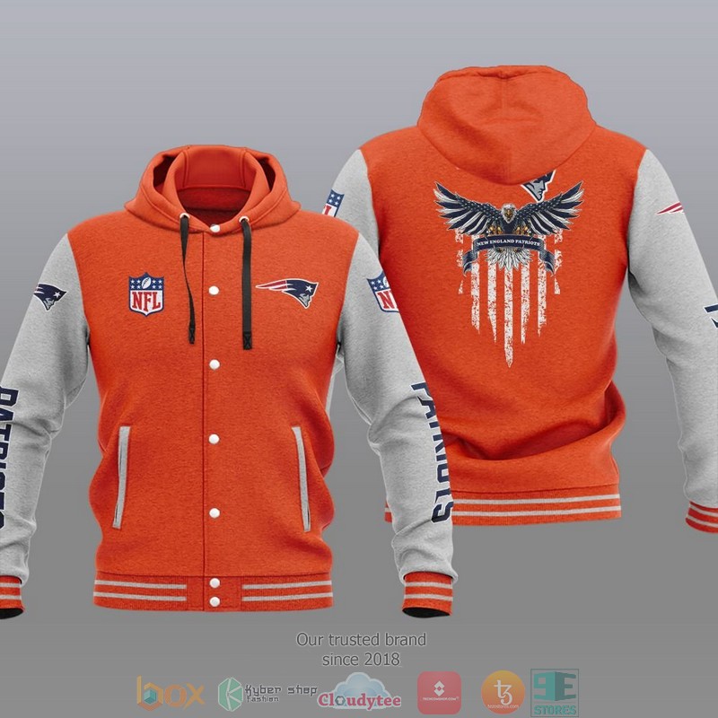 Nfl New England Patriots Eagle American Flag Baseball Jacket Hoodie Nfl New England Patriots Eagle American Flag Baseball Jacket Hoodie