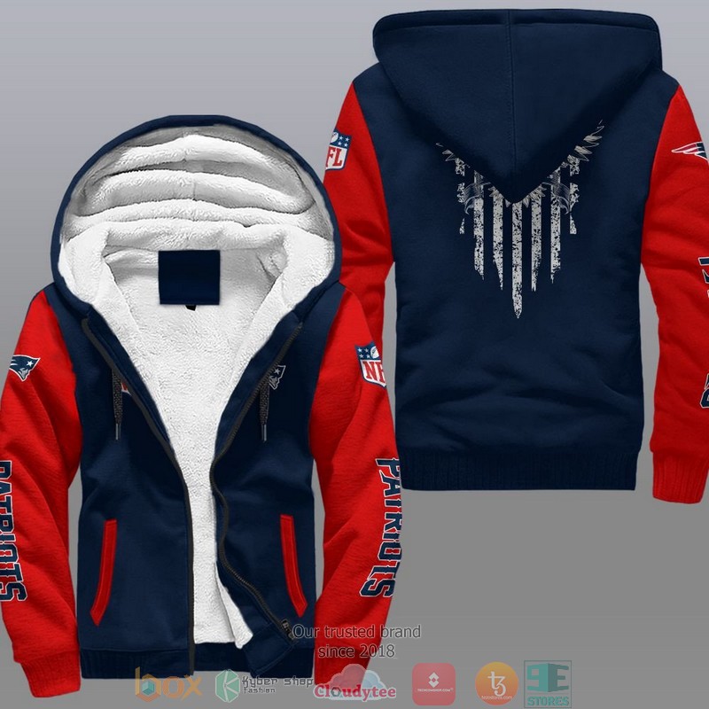 Nfl New England Patriots Eagle American Flag Fleece Hoodie Nfl New England Patriots Eagle American Flag Fleece Hoodie