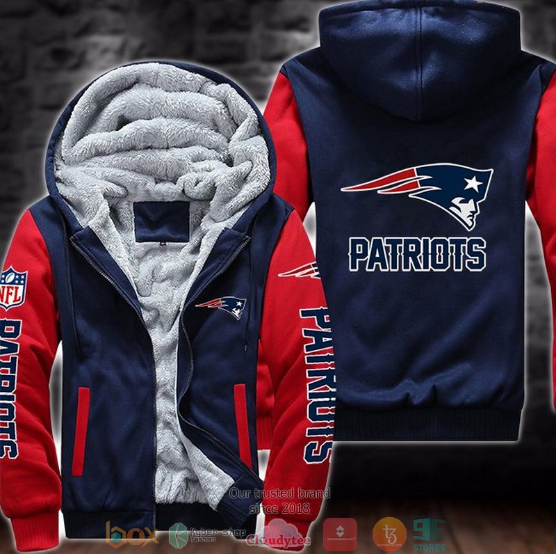 Nfl New England Patriots Logo 3D Fleece Hoodie Nfl New England Patriots Logo 3D Fleece Hoodie