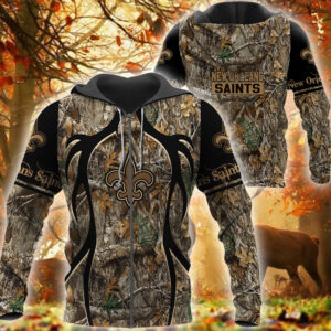 Nfl New Orleans Saints Camo Hunting 3D Shirt