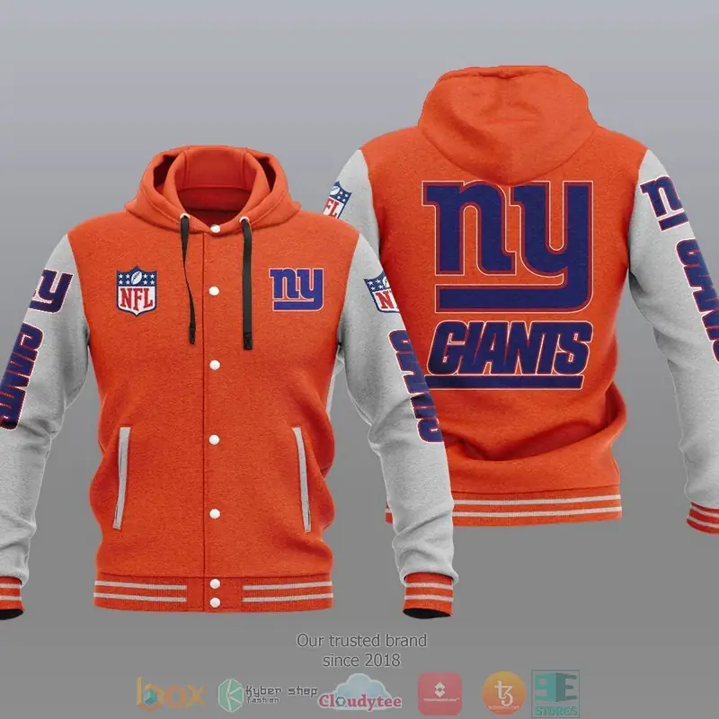 Nfl New York Giants Baseball Jacket Hoodie Nfl New York Giants Baseball Jacket Hoodie