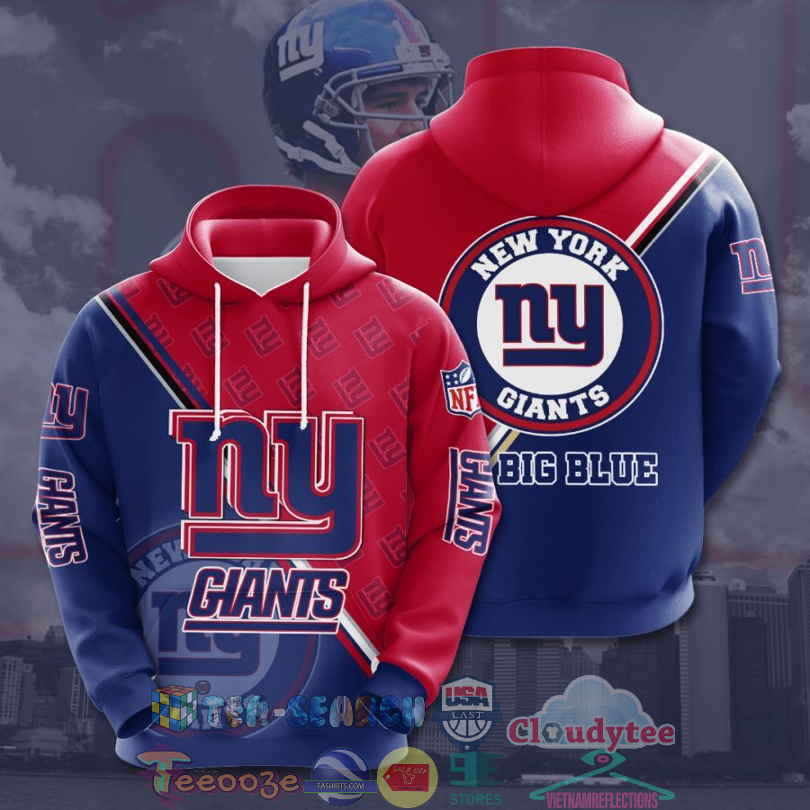 Nfl New York Giants Big Blue Hoodie 3D Nfl New York Giants Big Blue Hoodie 3D