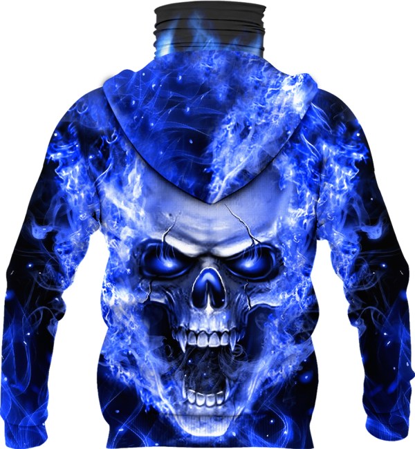 Nfl New York Giants Flameskull 3D Hoodie Mask Nfl New York Giants Flameskull 3D Hoodie Mask