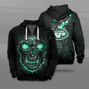 Nfl New York Jets Fire Skull Lava 3D Shirt