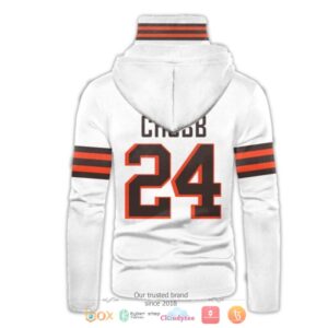 Nfl Nick Chubb 24 1946 White Hoodie Mask