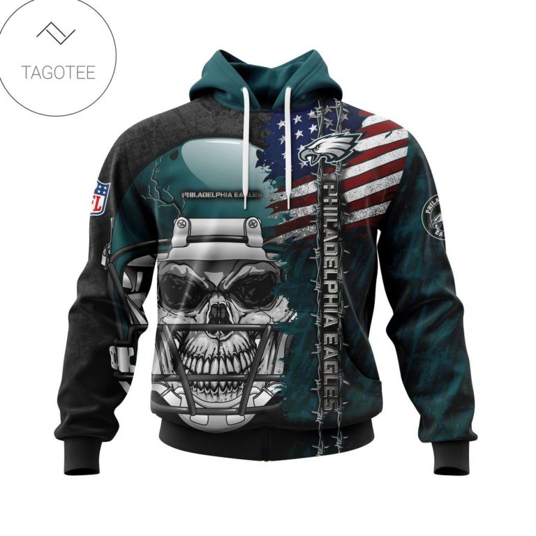 Nfl-Philadelphia-Eagles-Skull-With-Helmets-2022-Hoodie-1