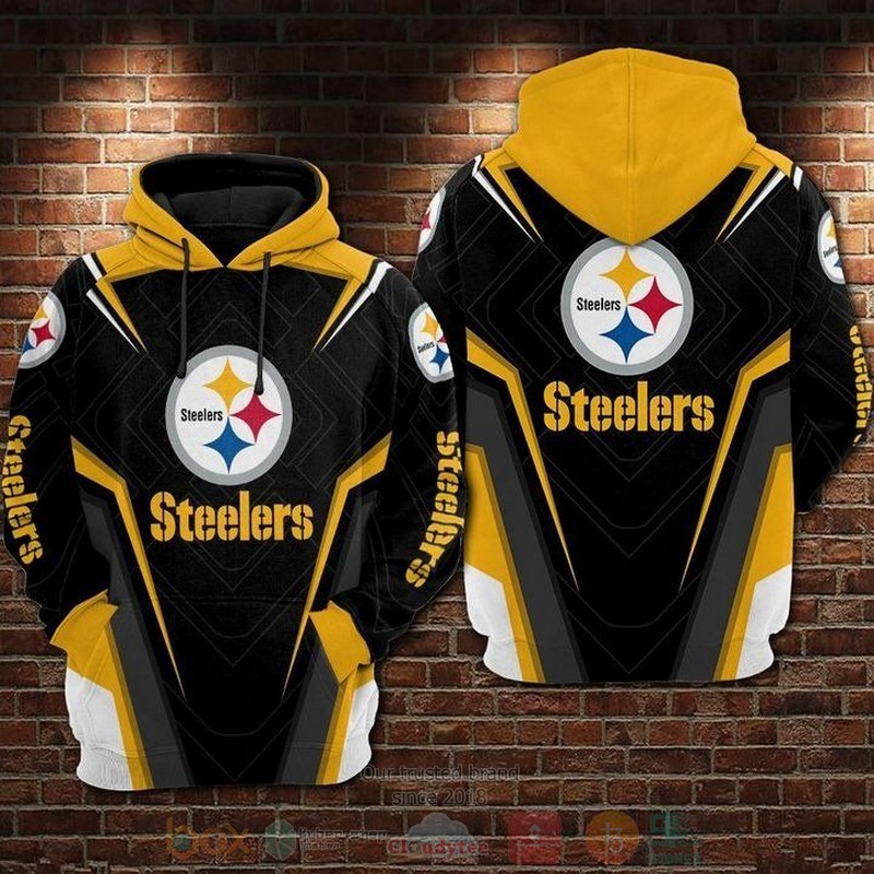Nfl Pittsburgh Steelers 3D Hoodie Parka Jacket Nfl Pittsburgh Steelers 3D Hoodie Parka Jacket
